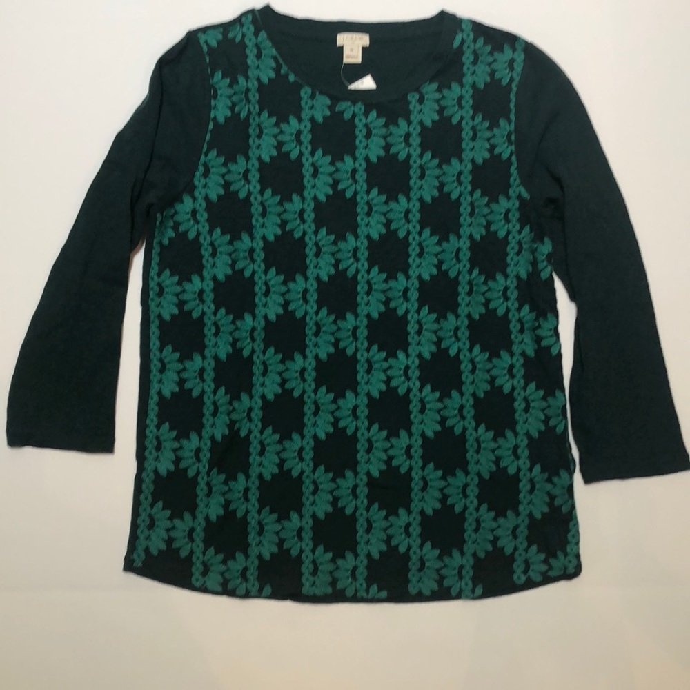 Hunter Green Embroidered Tee J. Crew Factory